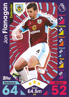 Jon Flanagan Burnley 2016/17 Topps Match Attax Extra  #U9